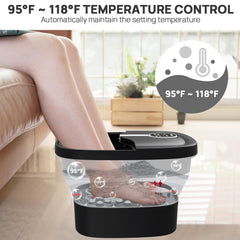 HOSPAN spa para pies con pantalla LED y temperatura ajustable para sesiones claras.
