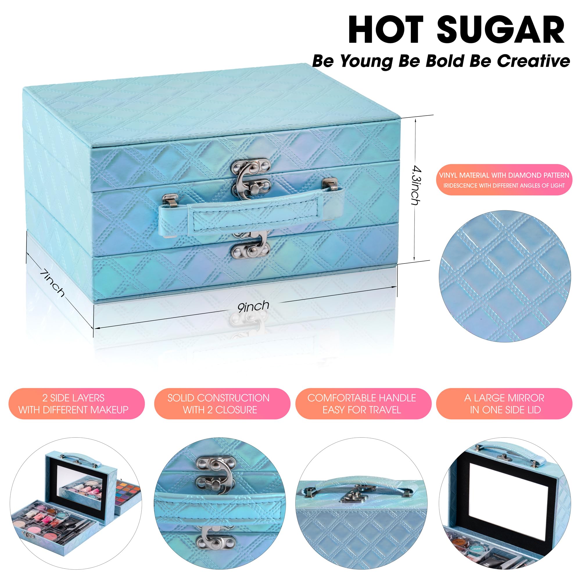 Hot Sugar 48 eye shadows palette offers versatile shades for daily looks.