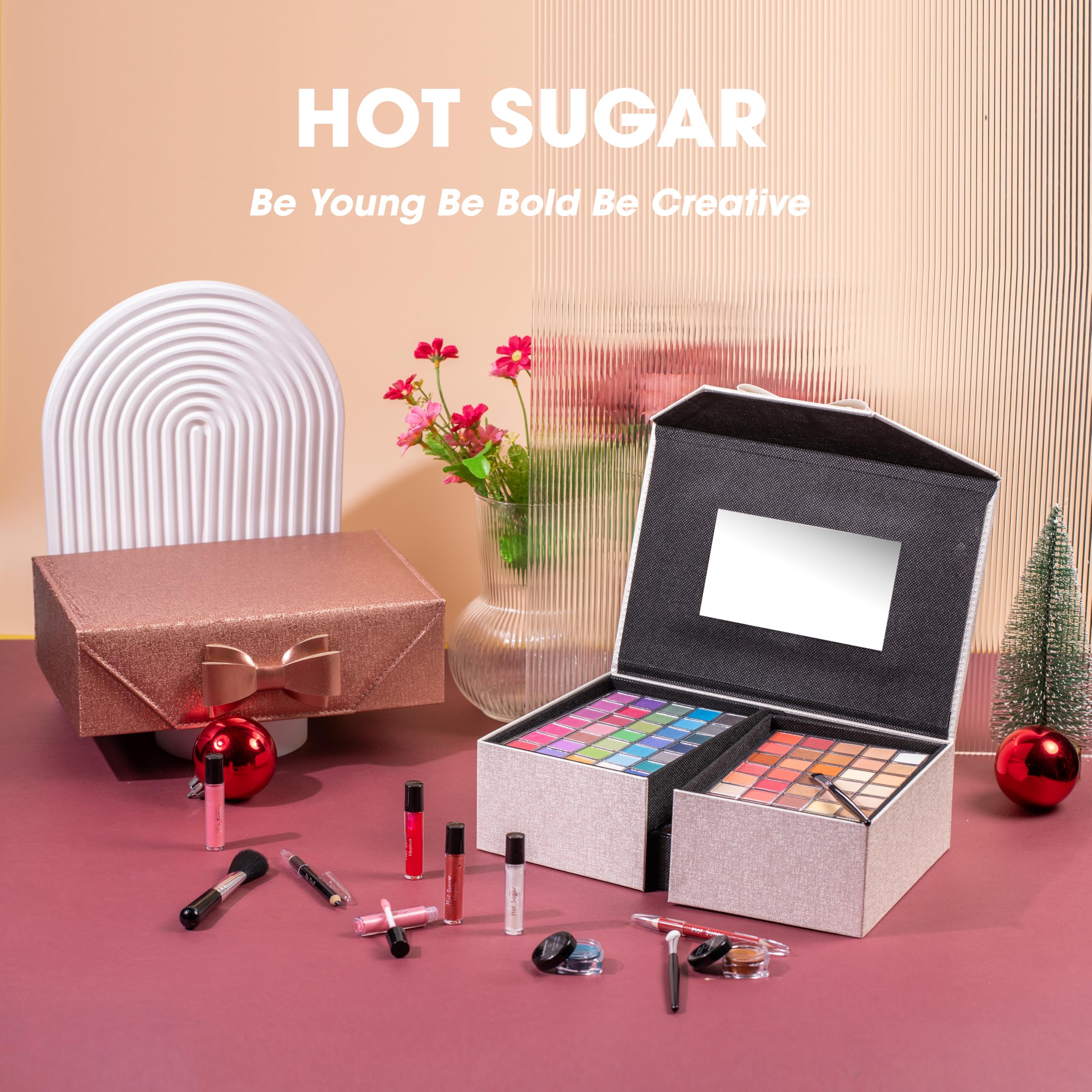 Hot Sugar brochas y estuche reutilizable para guardar herramientas.
