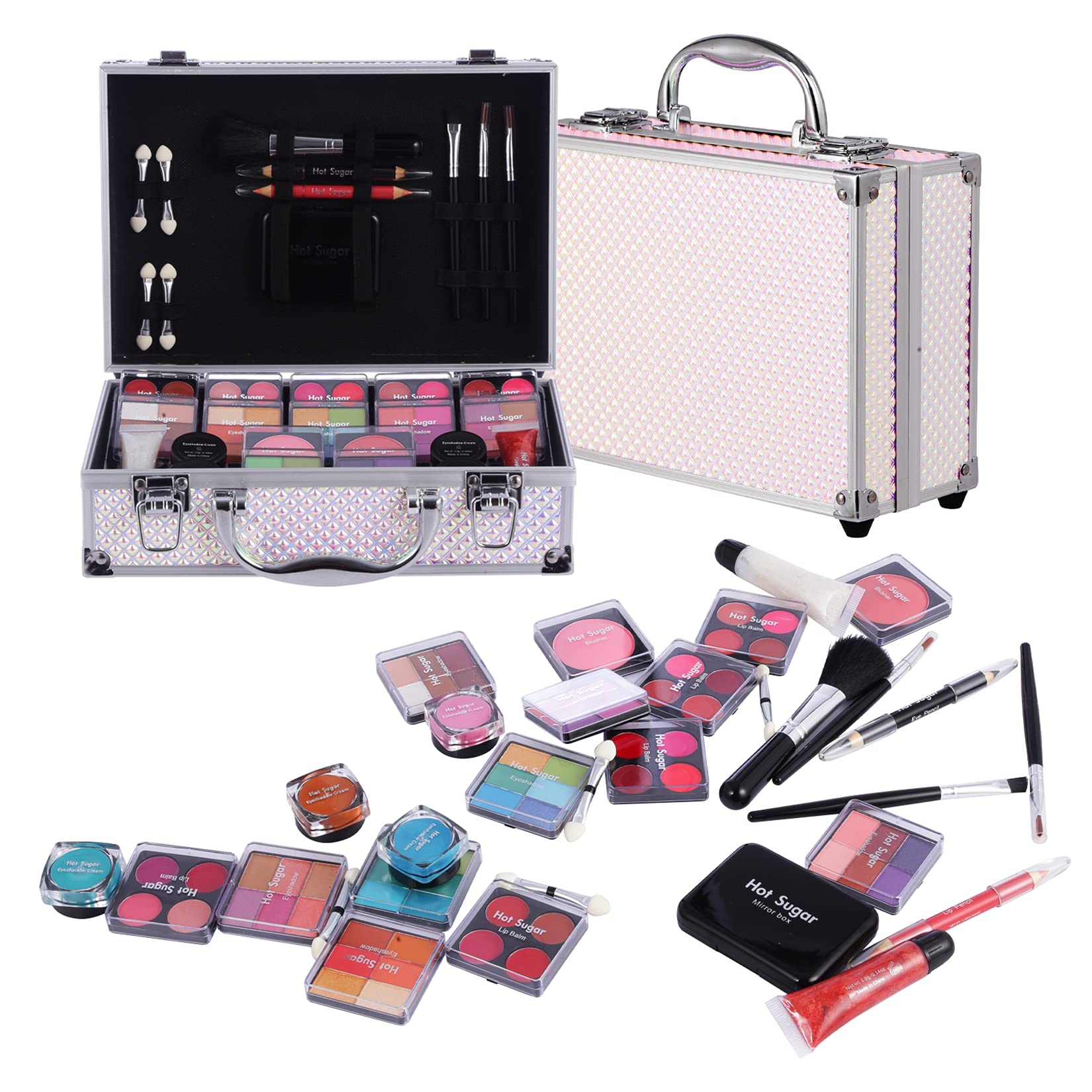 Hot Sugar brochas de maquillaje, juego de ocho para aplicar y difuminar