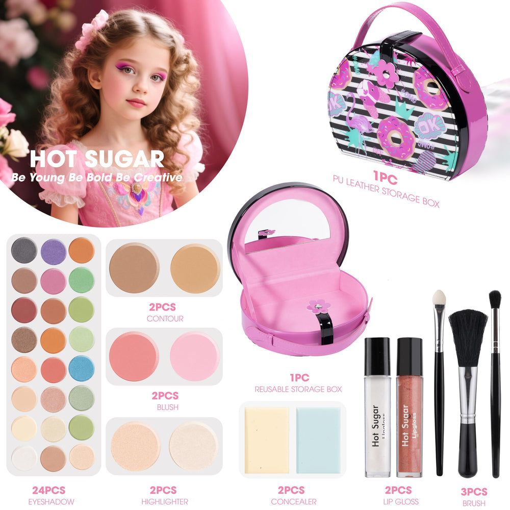 Hot Sugar kit infantil, brillos labiales para añadir color seguro en las exploraciones.