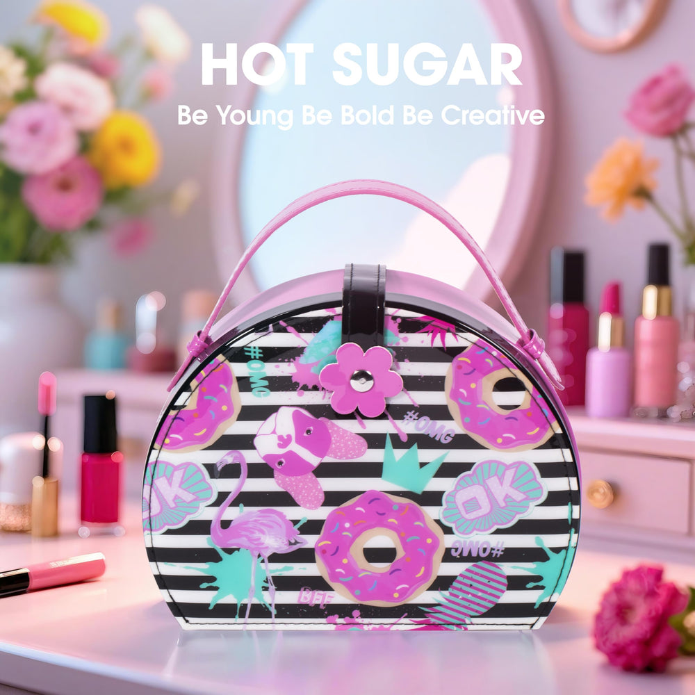 Hot Sugar kit infantil, estuche reutilizable, ideal para viajes y fiestas.