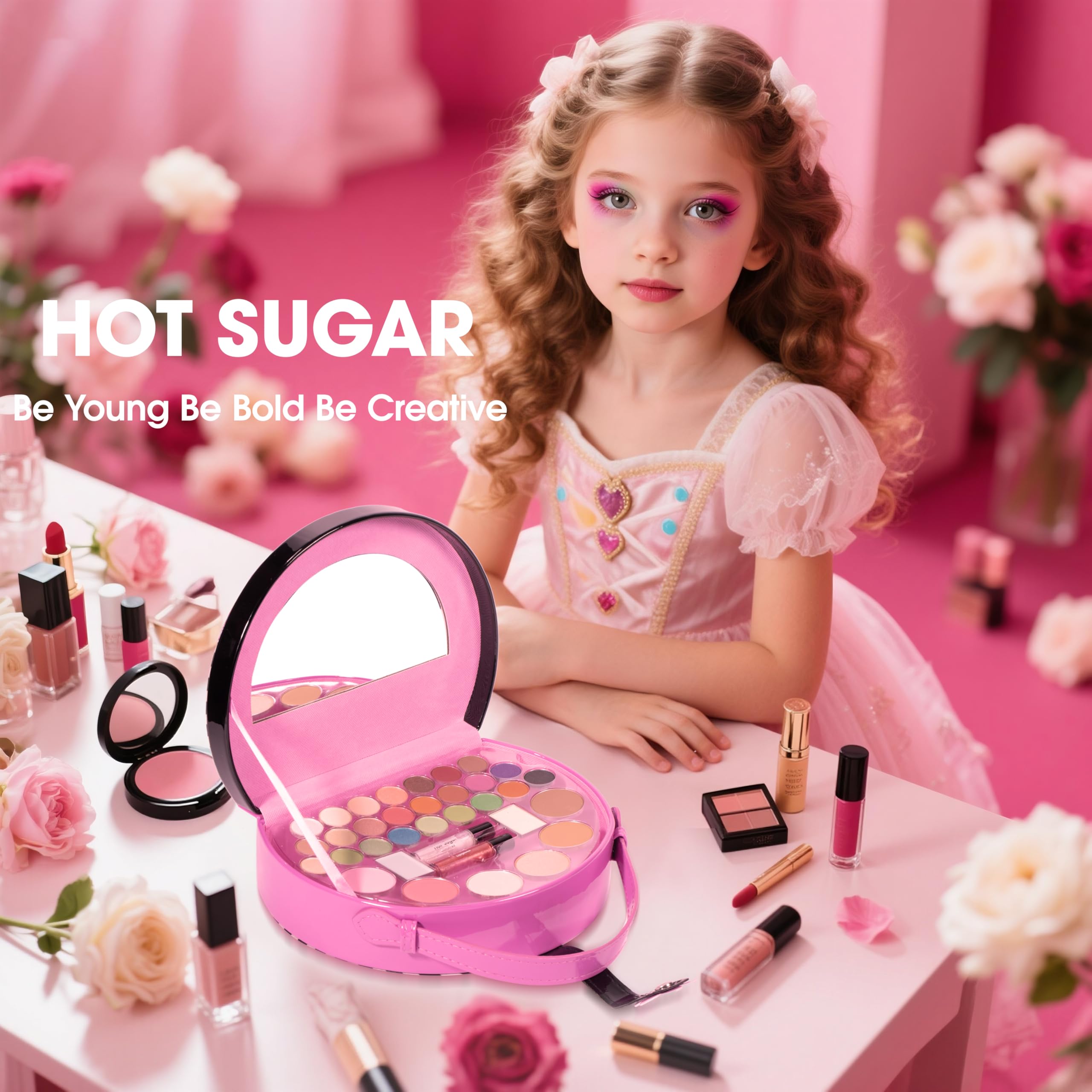 Hot Sugar kit infantil, pinceles para una aplicación más fácil durante el juego.