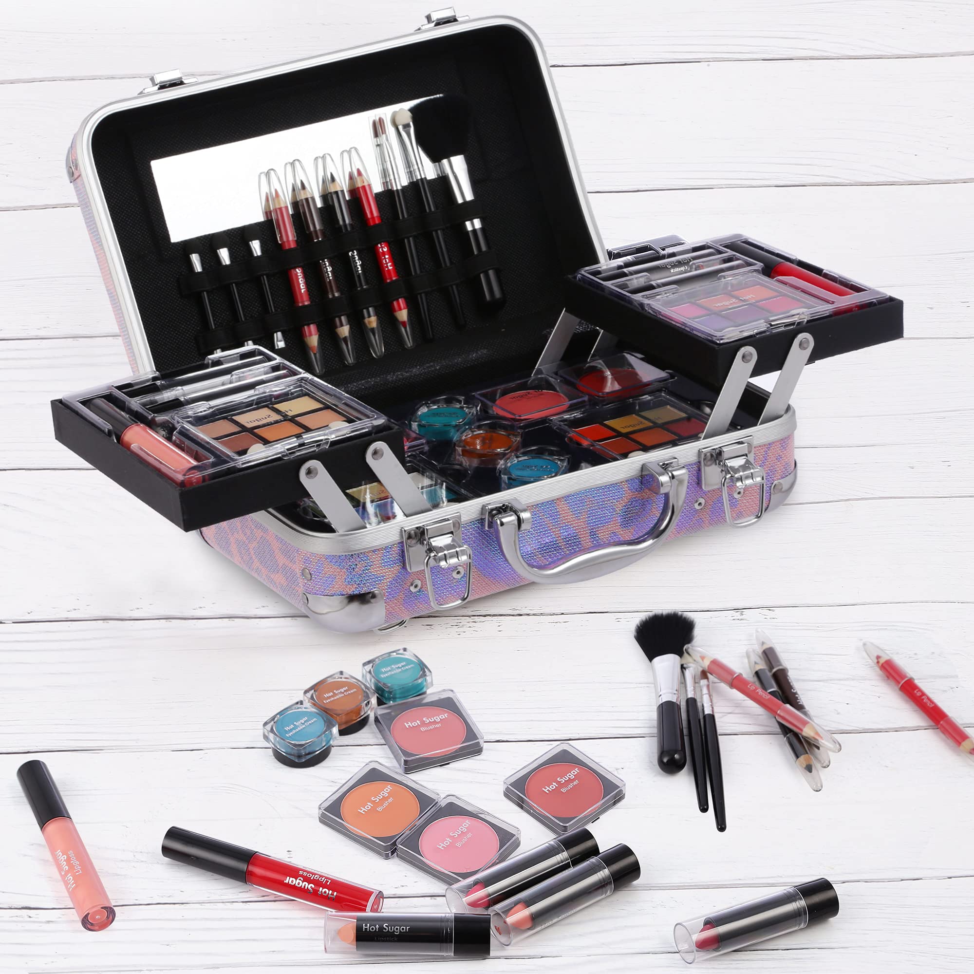 Hot Sugar travel-friendly brushes and pencils for precise, portable makeup application.