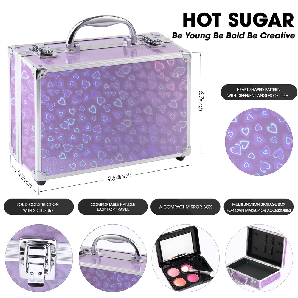 Hot Sugar organizador de aluminio para maquillaje, resistente y portátil.