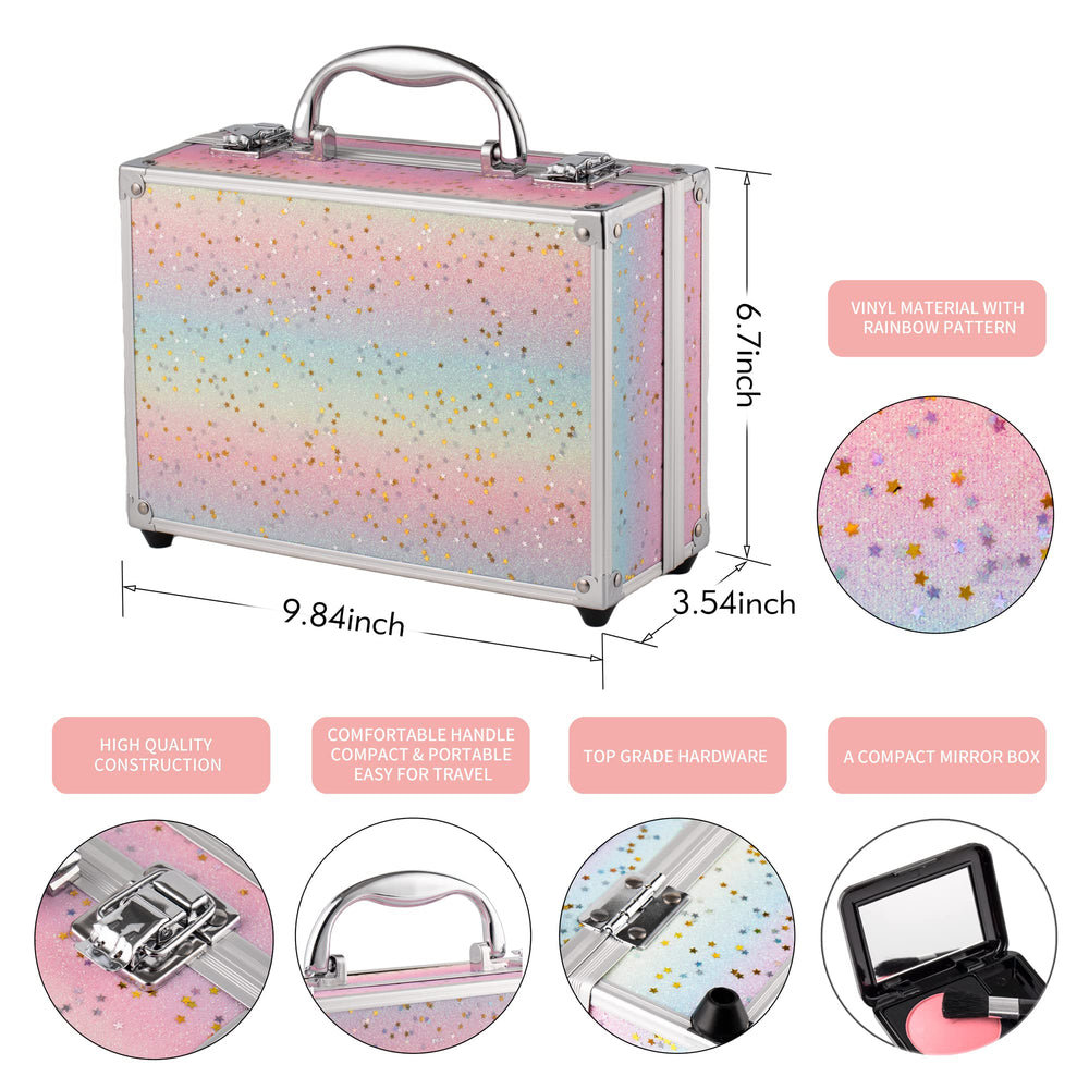 Hot Sugar organizador maquillaje de aluminio arcoiris compacto