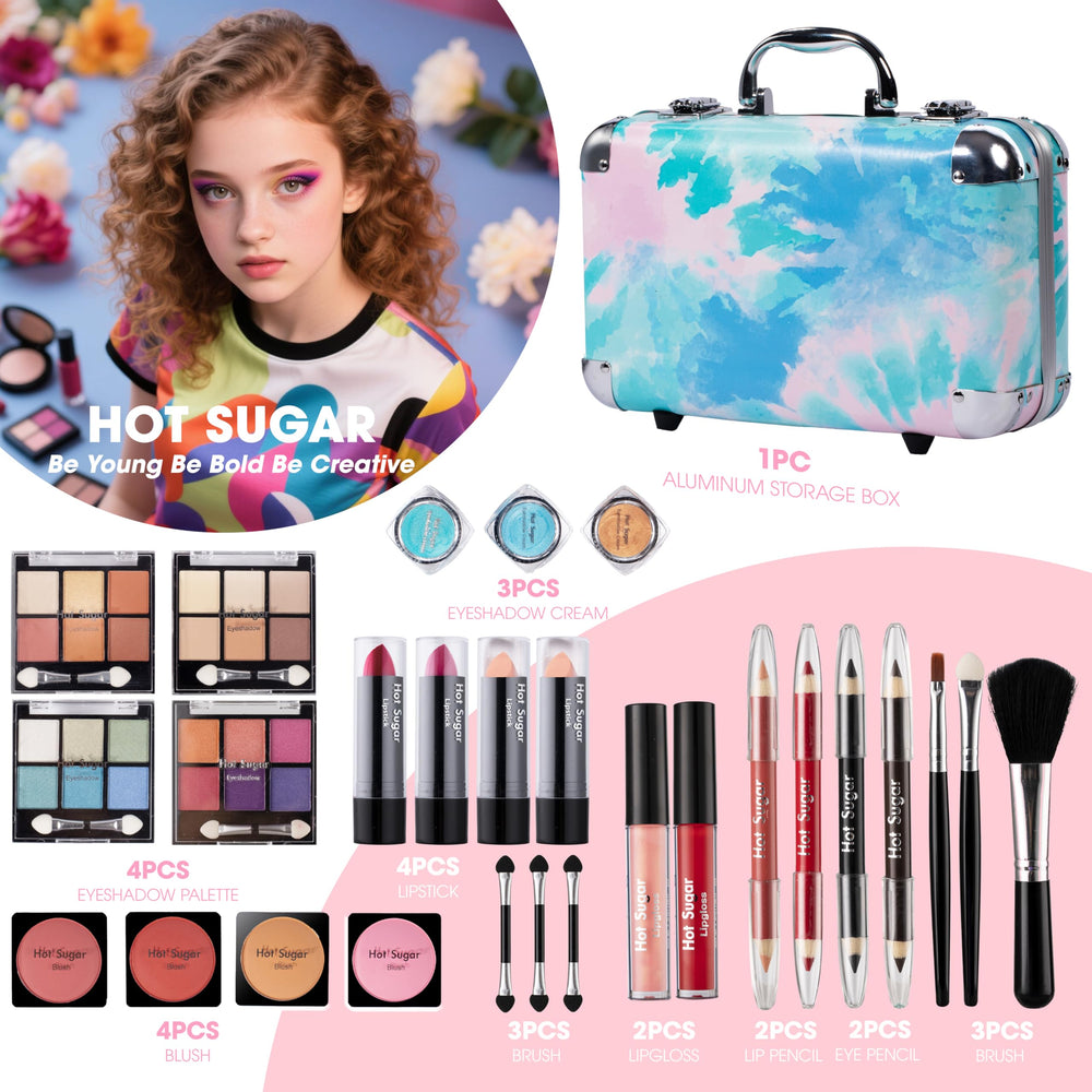 Hot Sugar set maquillaje principiante rubor para color natural suave