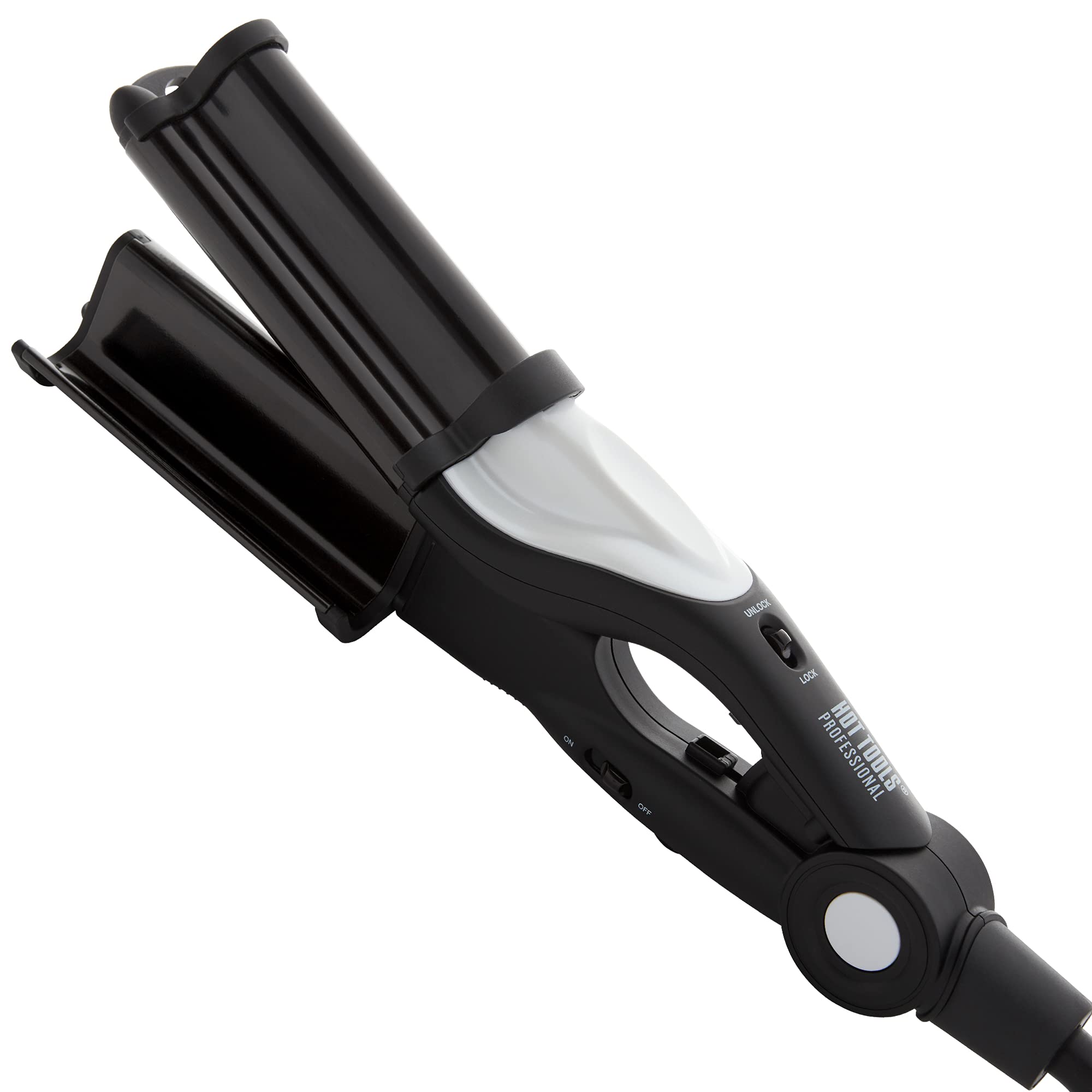 Hot Tools Nano Cerámica, ondas profundas con brillo intenso para peinados duraderos.
