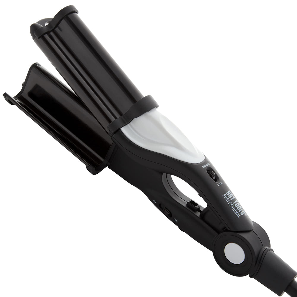 Hot Tools Nano Cerámica, ondas profundas con brillo intenso para peinados duraderos.