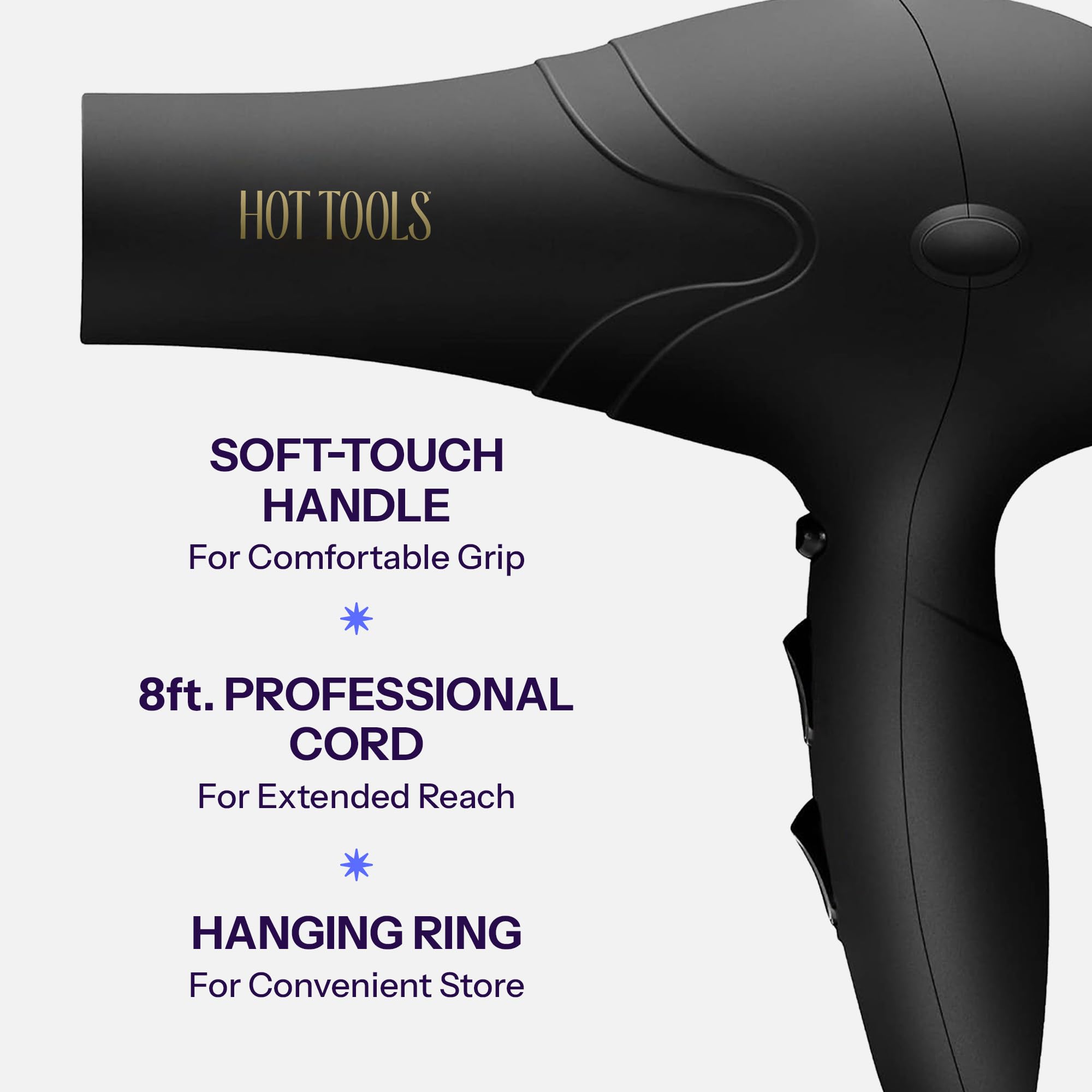 Botón de aire frío del secador HOT TOOLS Pro Artist 2100 Iónico Turbo para fijar peinado.