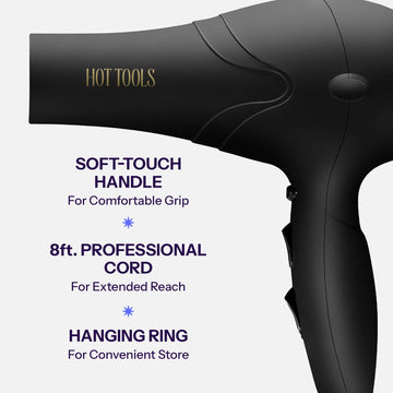 Botón de aire frío del secador HOT TOOLS Pro Artist 2100 Iónico Turbo para fijar peinado.