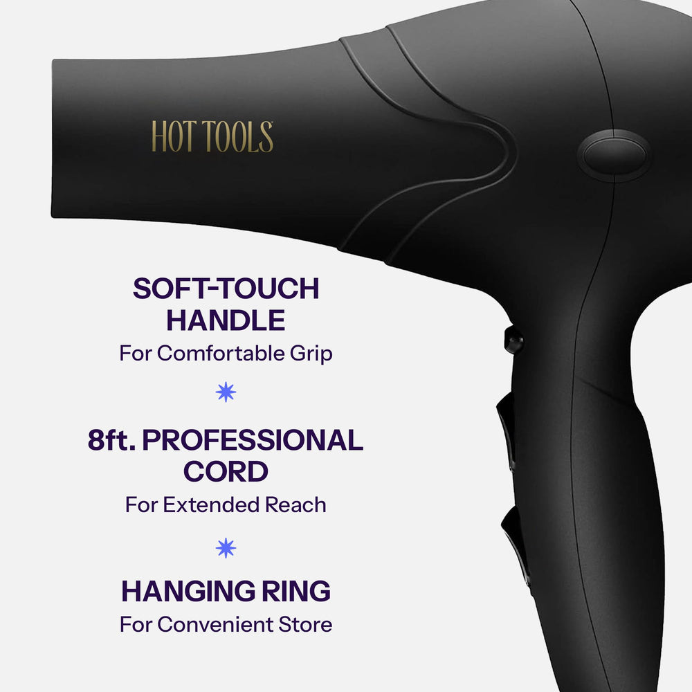 Botón de aire frío del secador HOT TOOLS Pro Artist 2100 Iónico Turbo para fijar peinado.