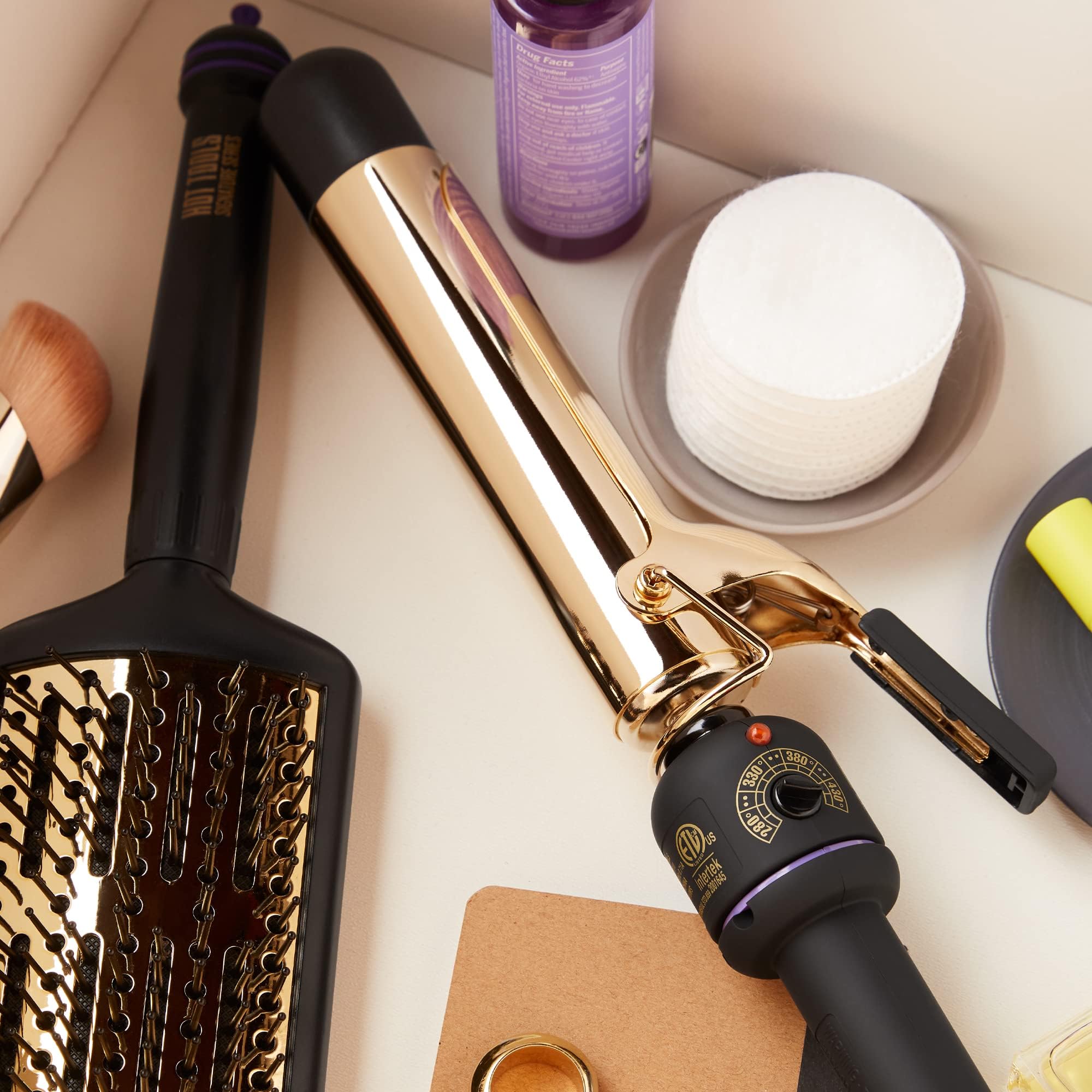 Hot Tools Pro Artist 24K Oro configuraciones versátiles para rizos y ondas