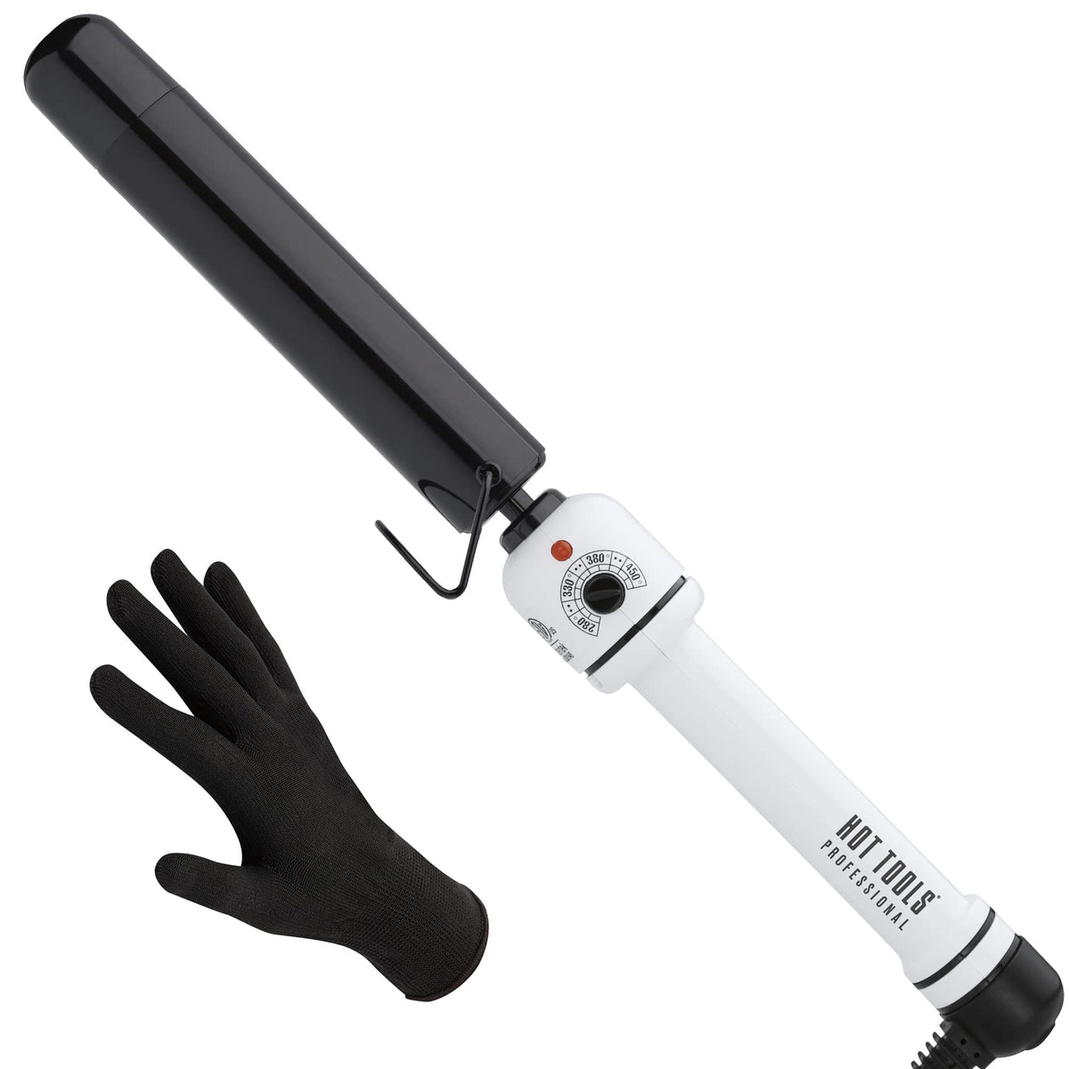Rizador HOT TOOLS Pro Artist Nano Ceramic, barril de 1-1/4 pulgadas para rizos suaves y duraderos.