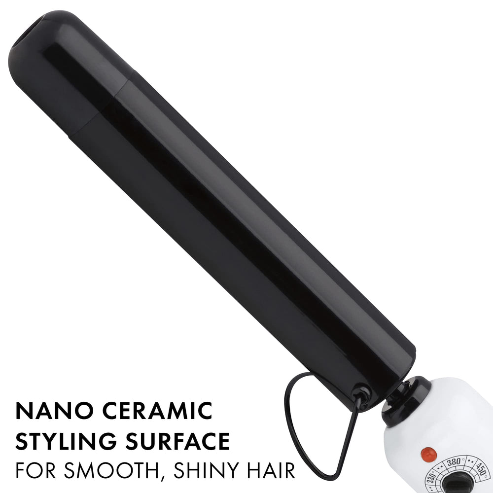 Rizador HOT TOOLS Pro Artist Nano Ceramic: superficie antienganche para deslizamiento suave.