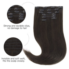 HOTBANANA Extensiones Remy clip en 16 pulgadas para longitud suave.