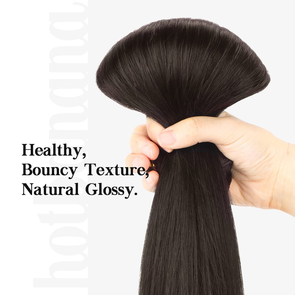 HOTBANANA Extensiones Remy clip en 24 pulgadas para looks dramáticos.
