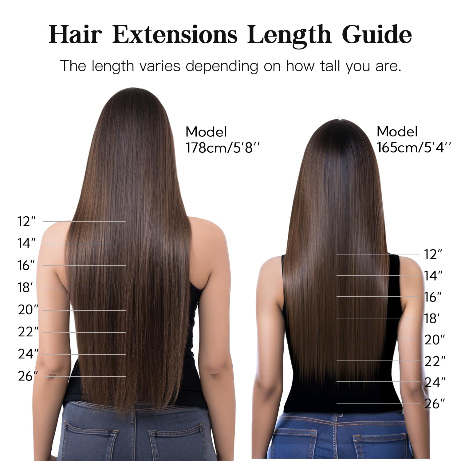 HOTBANANA Extensiones Remy clip en balayage 18 pulgadas para color natural.