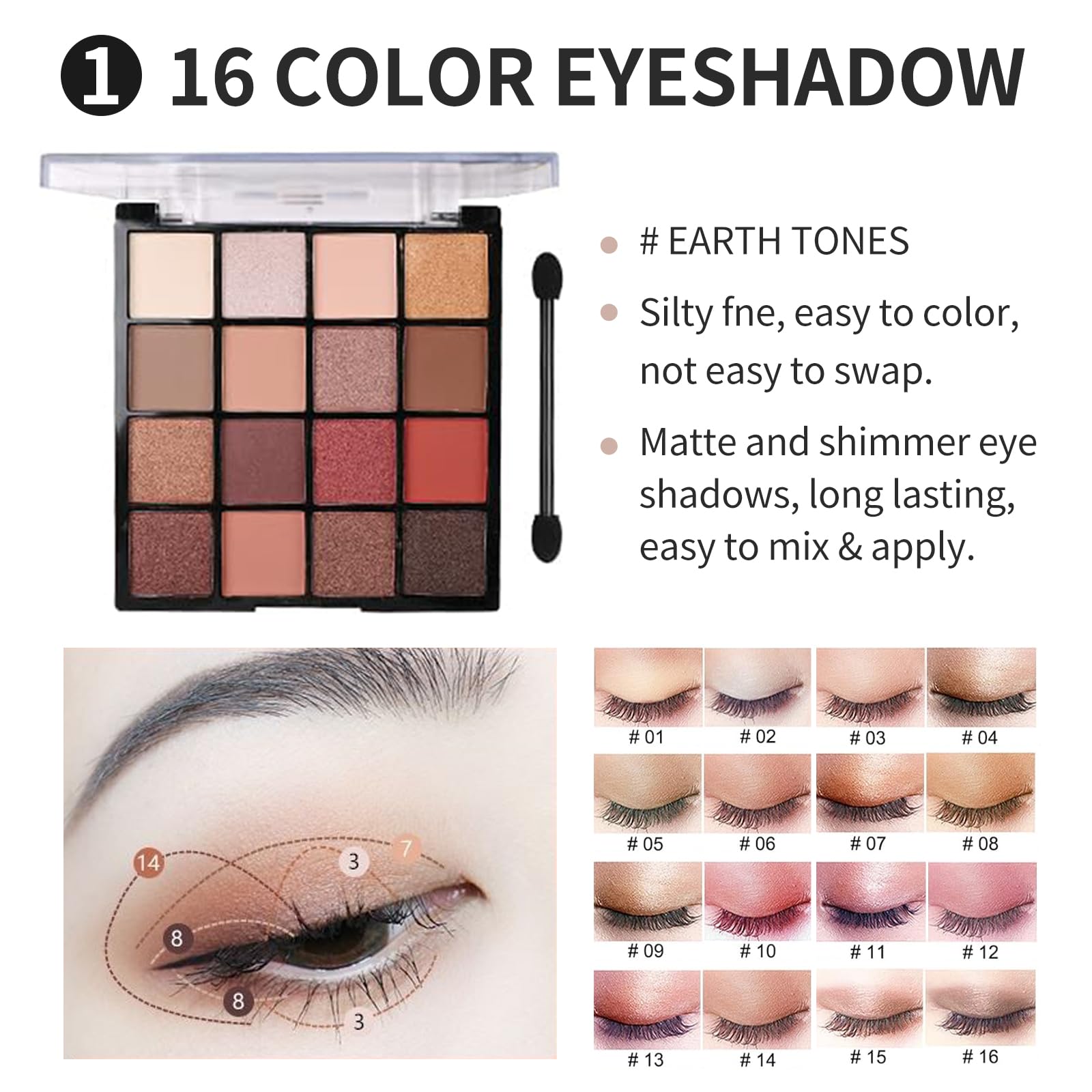 Hotmaig pinceles de maquillaje 3 piezas para trazos suaves y definidos
