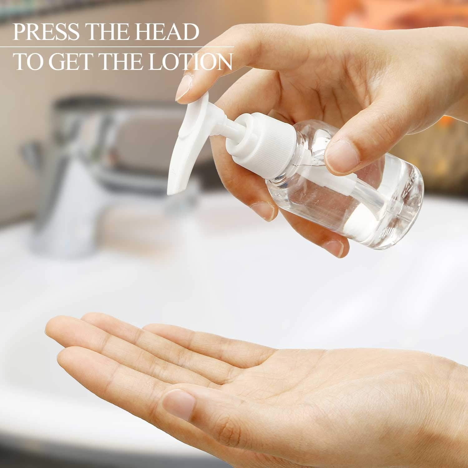 Hotop botella dispensadora para cosméticos, versátil y transparente.