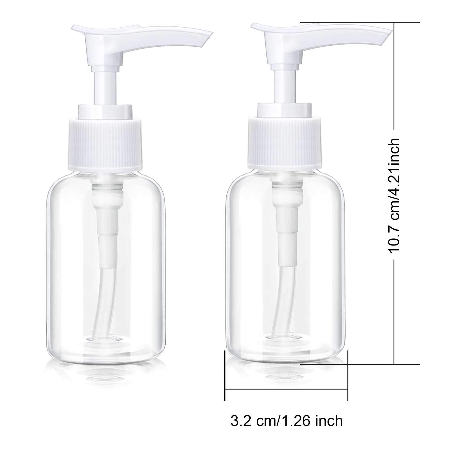 Hotop botella dispensadora transparente, reutilizable y fácil de lavar.