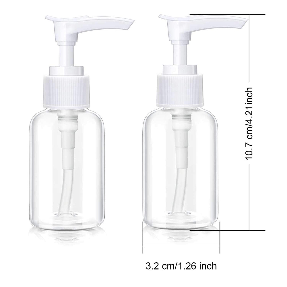 Hotop botella dispensadora transparente, reutilizable y fácil de lavar.