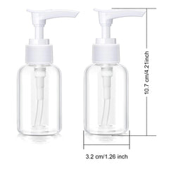 Hotop botella dispensadora transparente, reutilizable y fácil de lavar.