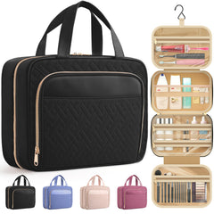 HOTOR bolsa de aseo de viaje con colgante, ideal para colgar y ahorrar espacio.