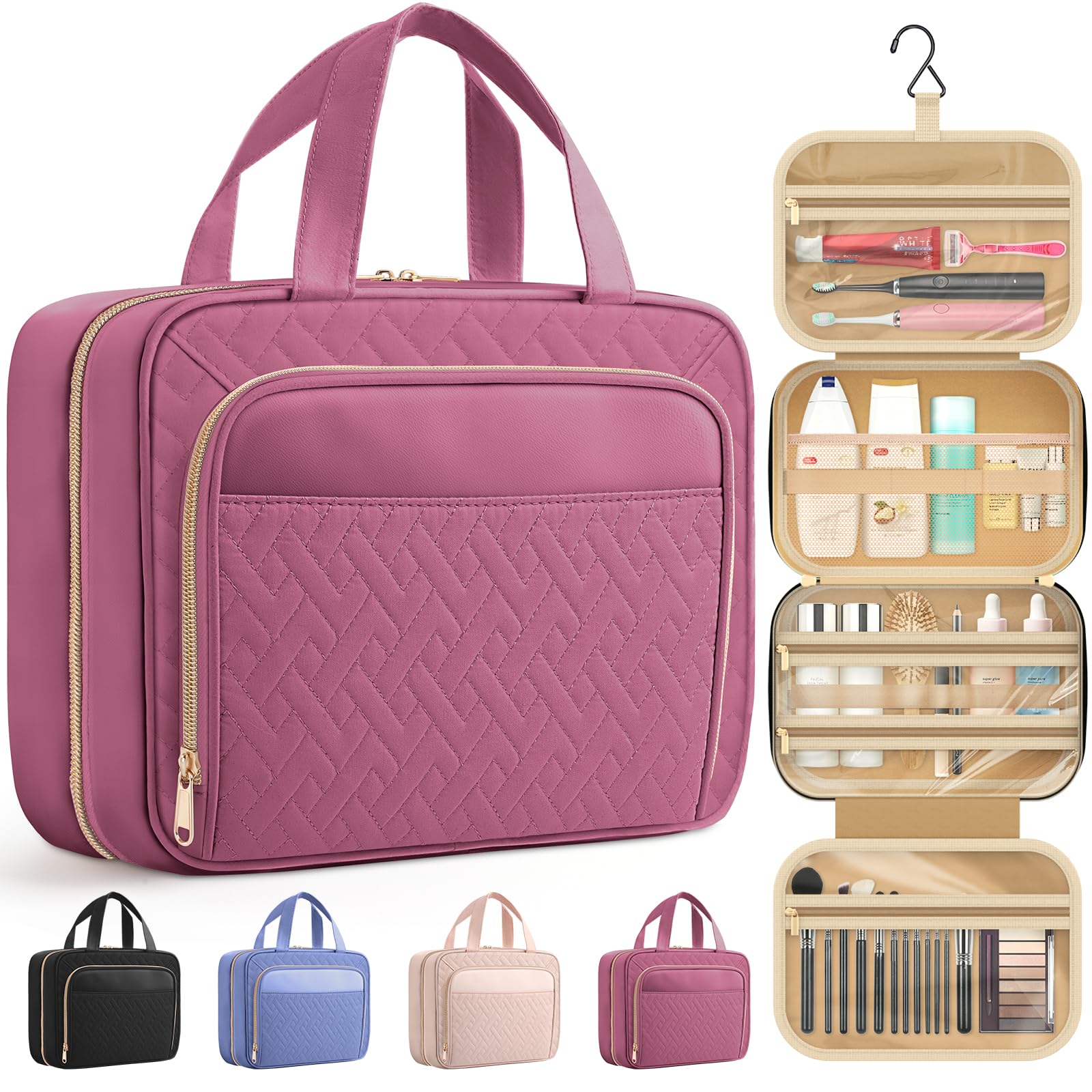 HOTOR bolsa de aseo para viaje con exterior resistente