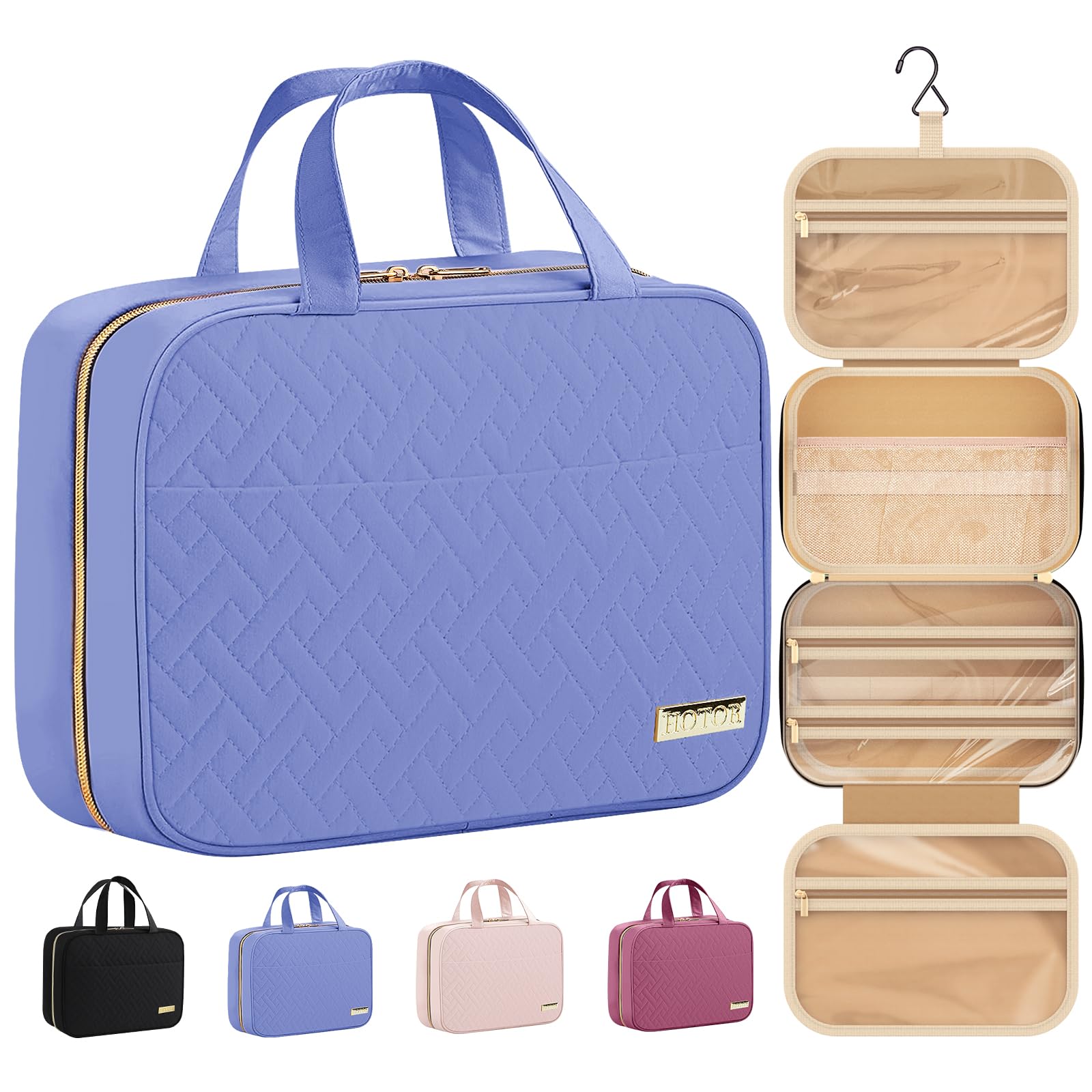 HOTOR bolsa de higiene colgante para viaje, acceso rápido a artículos esenciales.