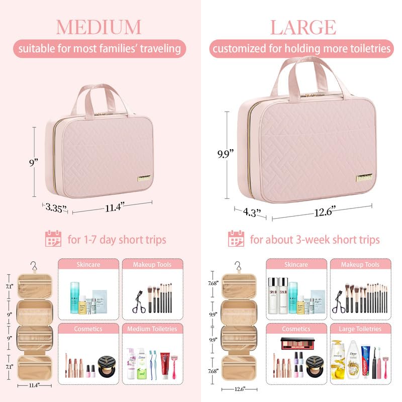 HOTOR bolsa de viaje con bolsillos transparentes para acceso rápido a productos