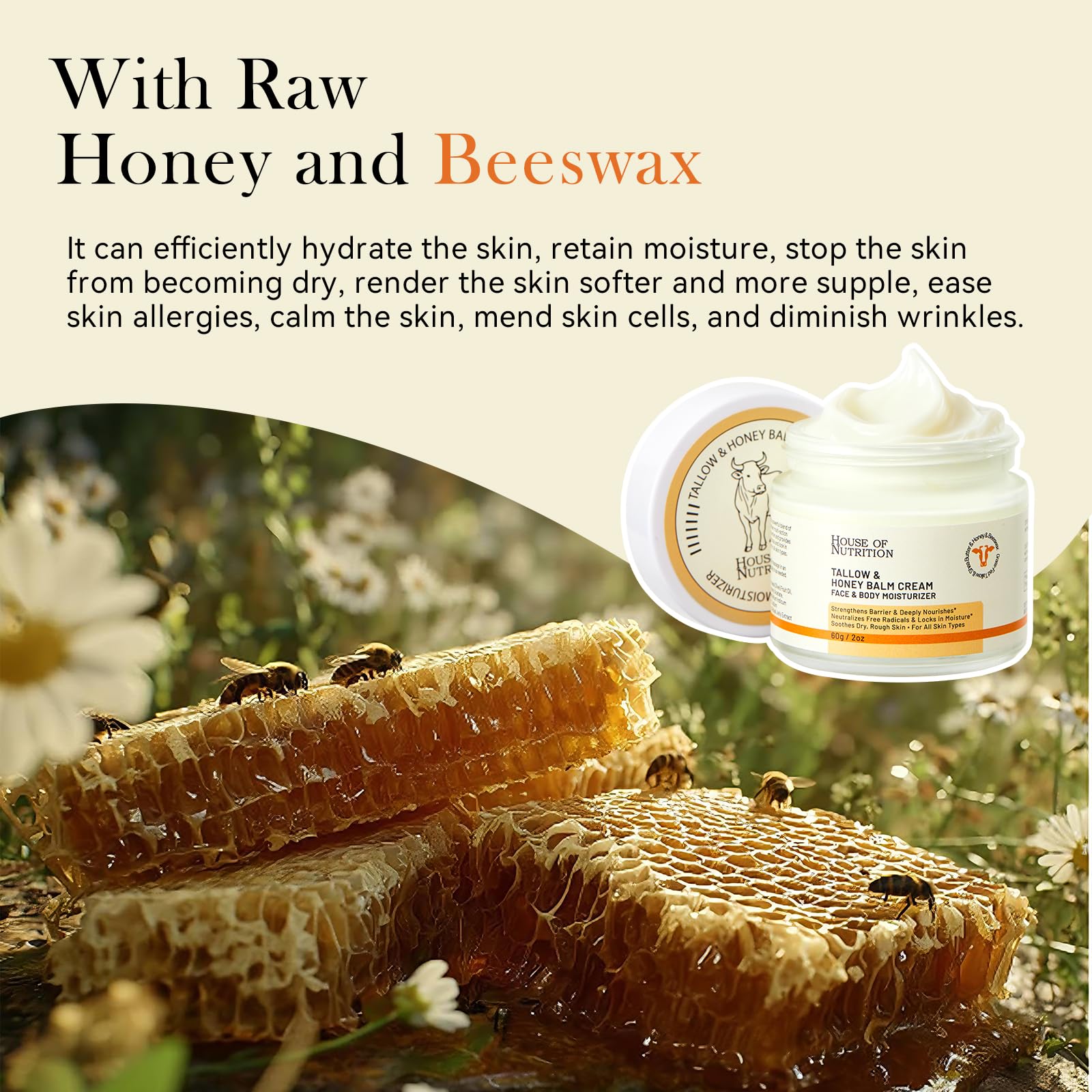 House of Nutrition ingredientes naturales grasa res miel cera abejas.