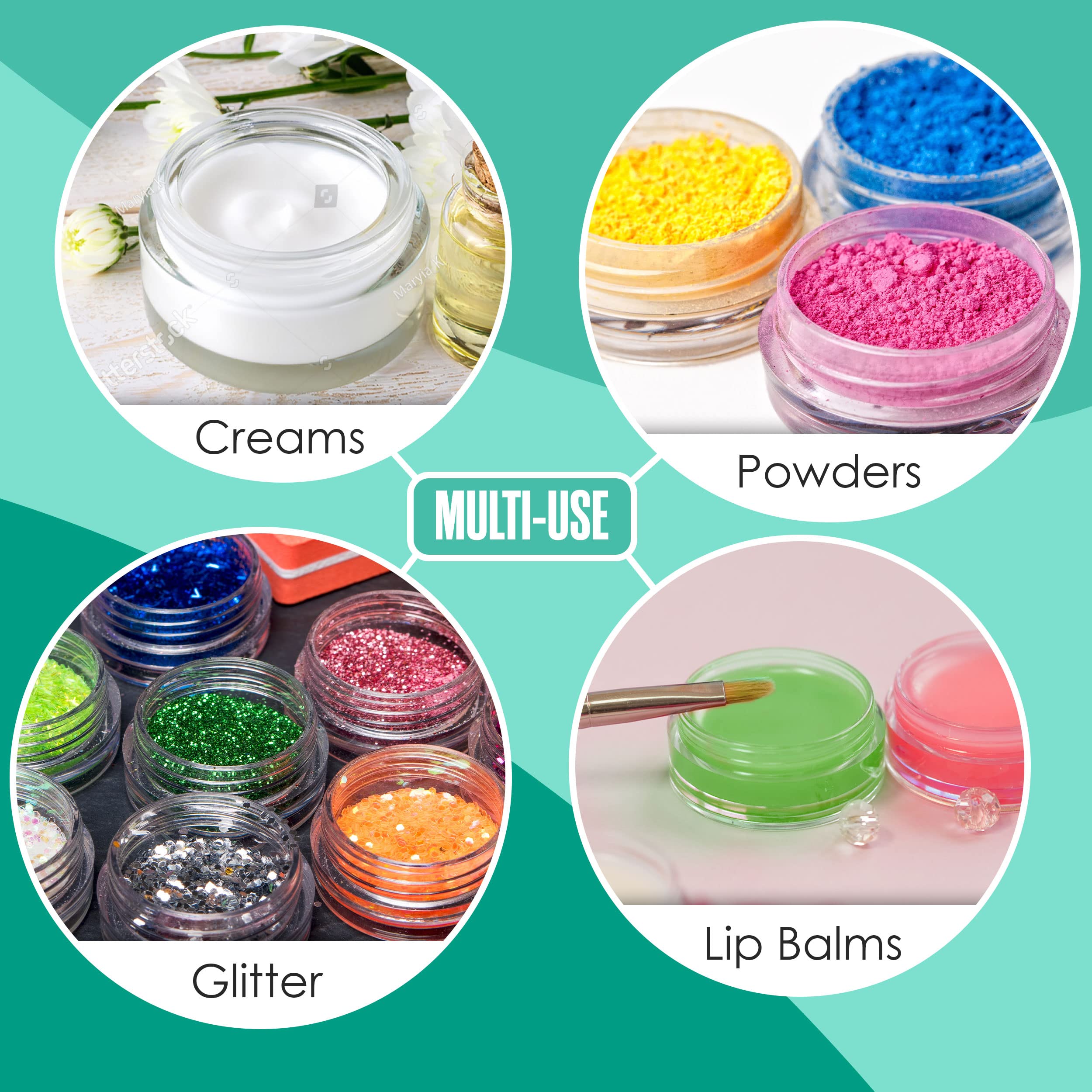 Houseables frascos mini para proyectos de belleza; almacenamiento ordenado.
