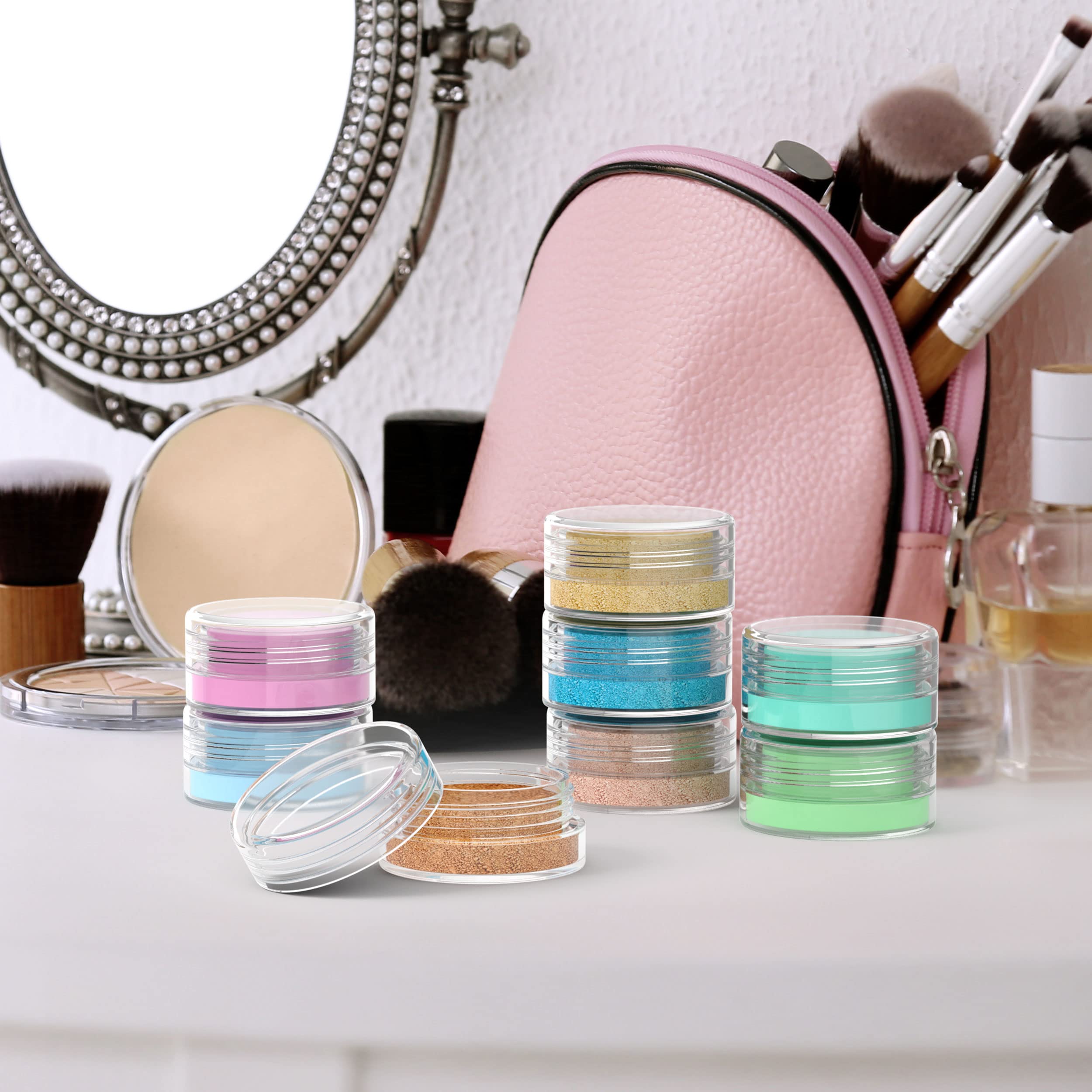 Houseables lote de 50 frascos 3 g transparentes, perfecto para muestras.