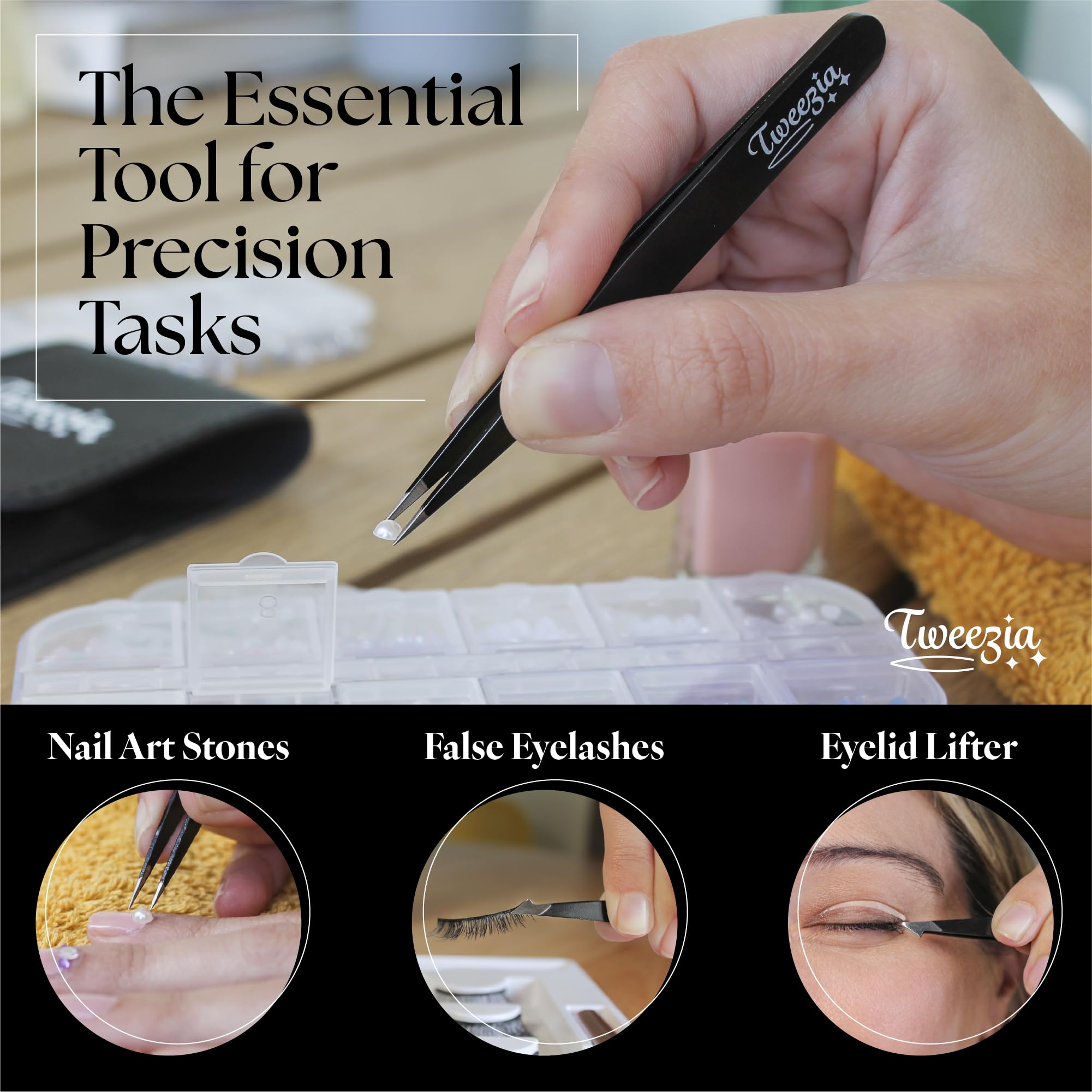 TWEEZIA uso diario para cejas, vello facial y detalles finos