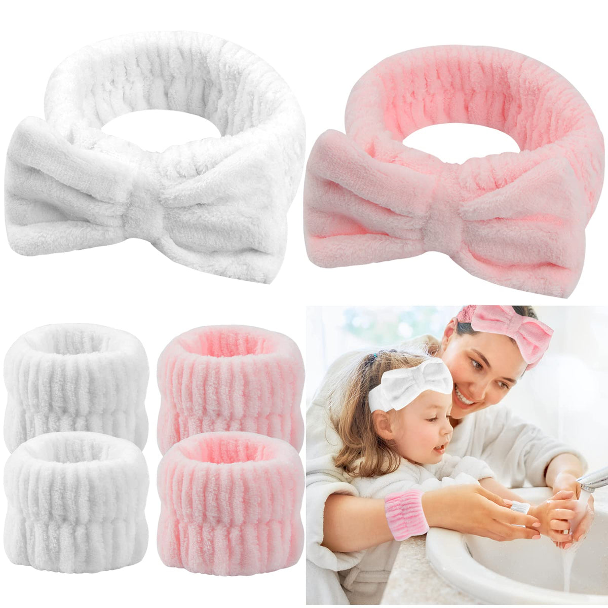 Conjunto HoveBeaty para lavado facial con toallas muñeca y alta absorción.
