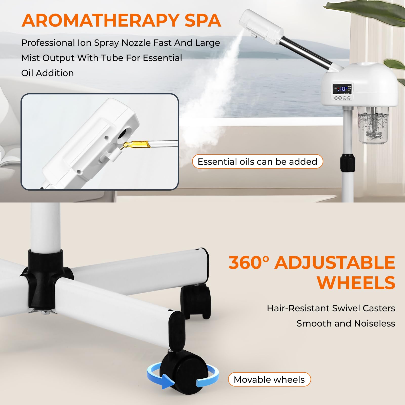 Hovinke Hauteur réglable Vaporisateur visage offre flexibilité.