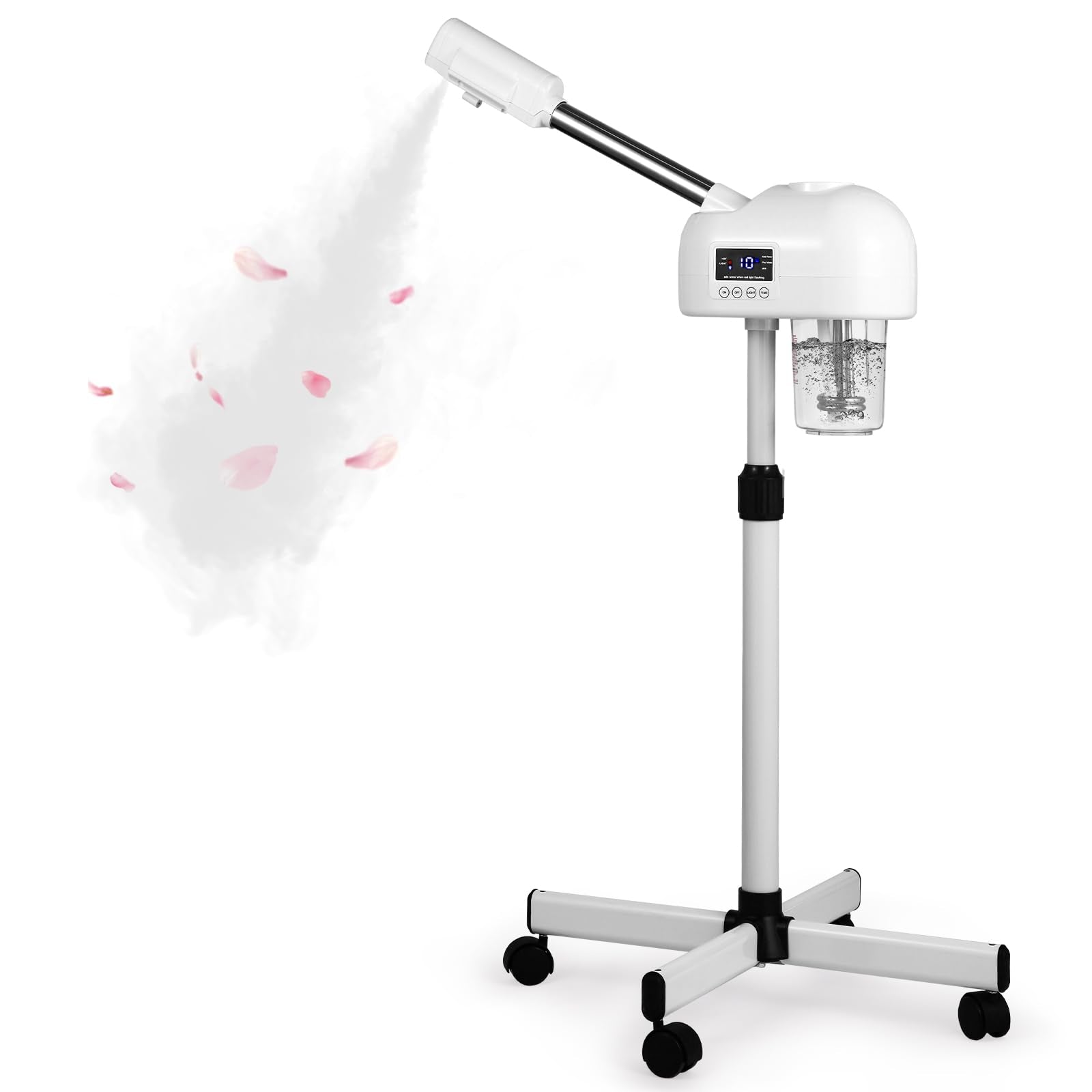 Hovinke Vaporisateur visage sur roulettes, mobilité facile pour soins professionnels et à domicile.