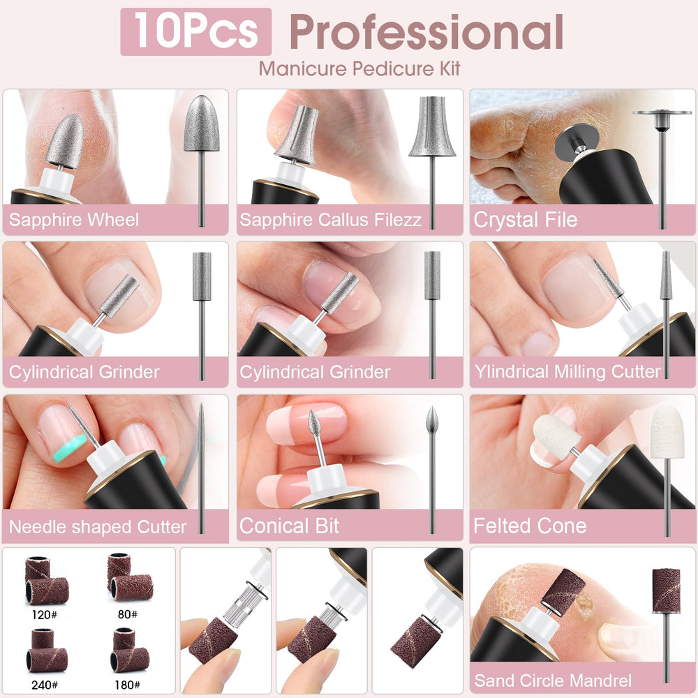 Kit compacto Hoxida, regalo práctico para amantes de las uñas.