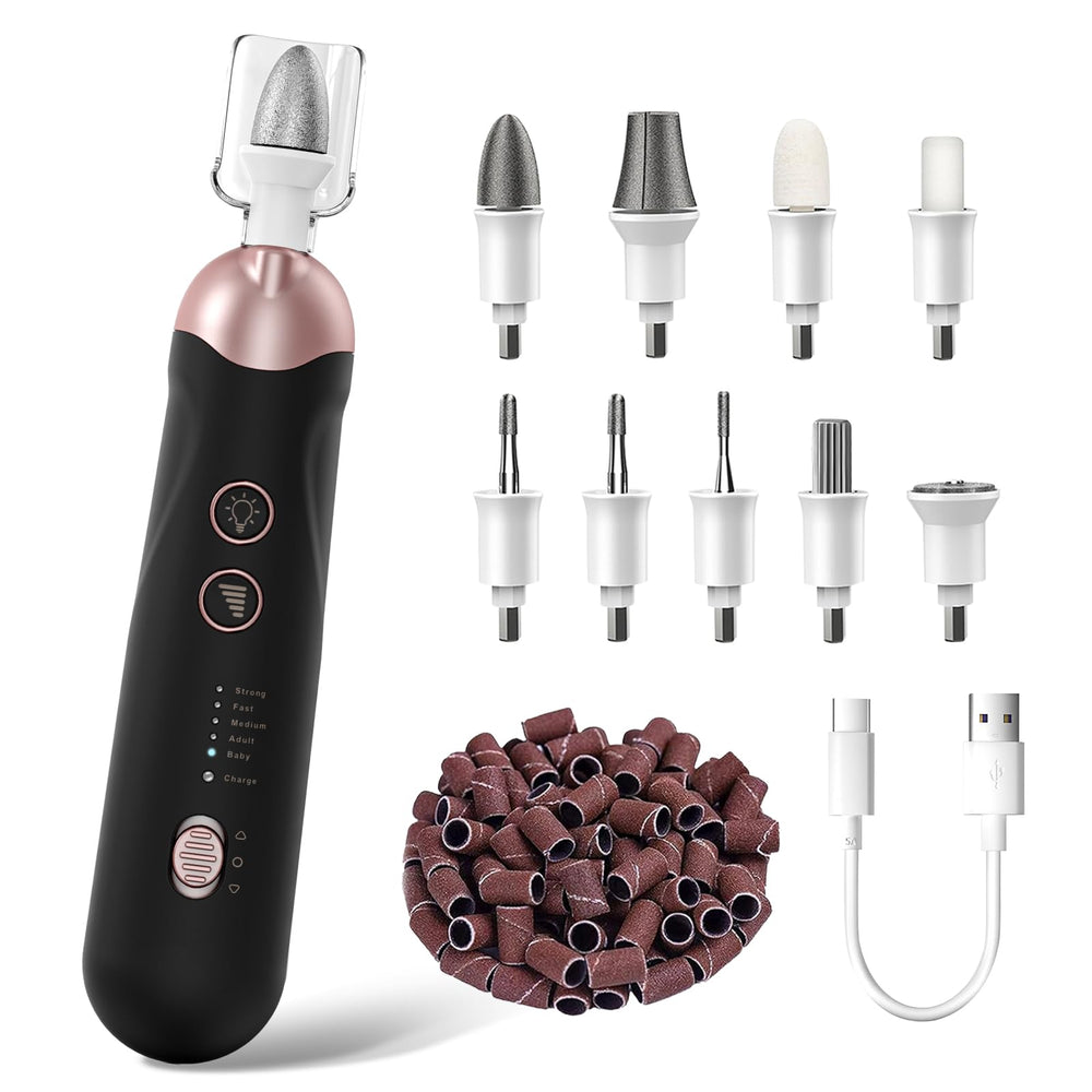 Lima eléctrica Hoxida para manicura y pedicura en casa, ideal para uñas naturales.