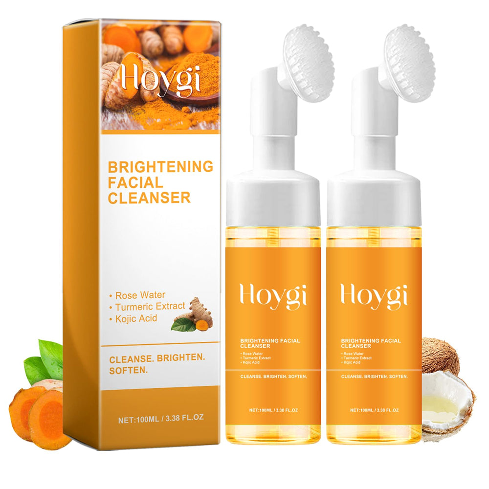 HOYGI limpiador facial curcuma espuma para limpieza suave de la piel