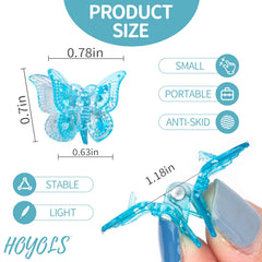 Hoyols clip mariposa brillantes detalle-brillo, captura la luz para looks llamativos.