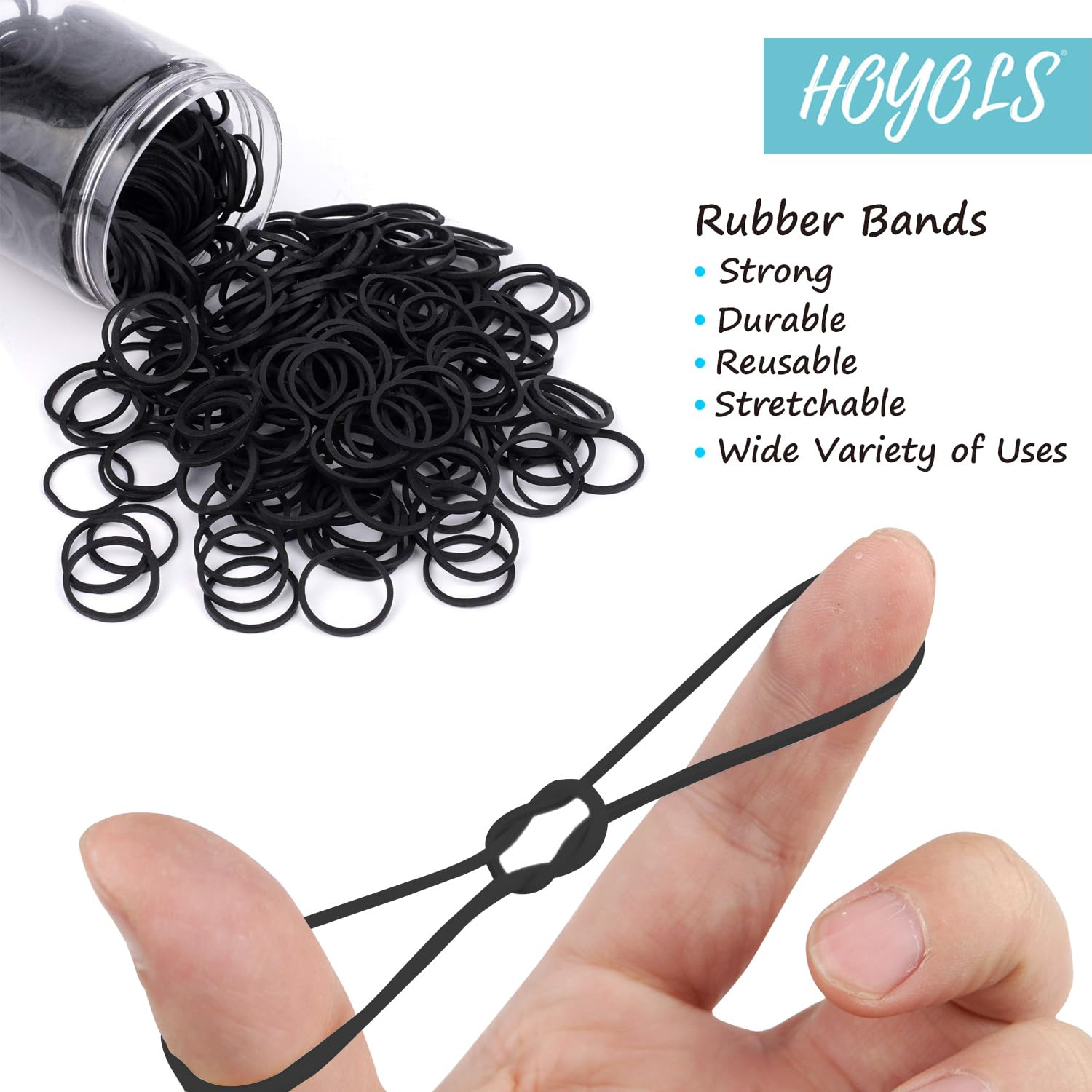 HOYOLS gomas-pelo-resistentes-para-diario: sujetan coletas sin romperse