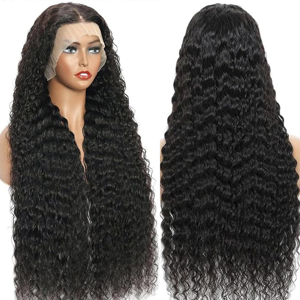 Hoyrhra cabello humano brasileño virgen con onda profunda para uso diario y versátil.