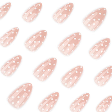 Kit HPYFOI con 24 uñas en almendra para retoques sin salón.