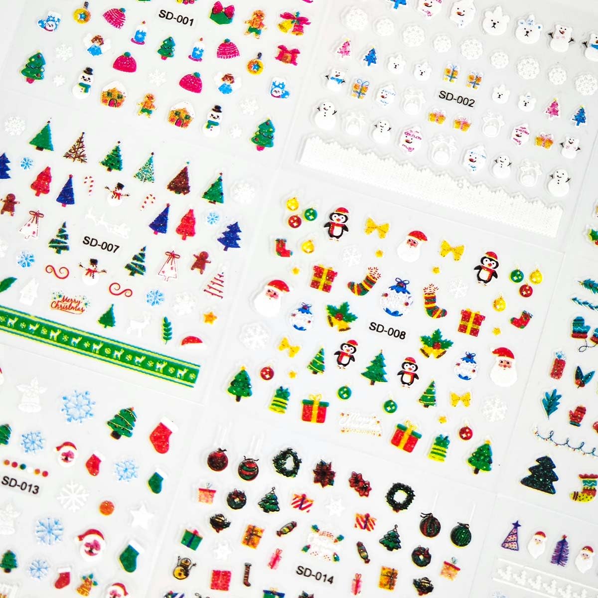 HPYFOI muñeco de nieve adhesivo para uñas, estilo encantador y fácil de aplicar