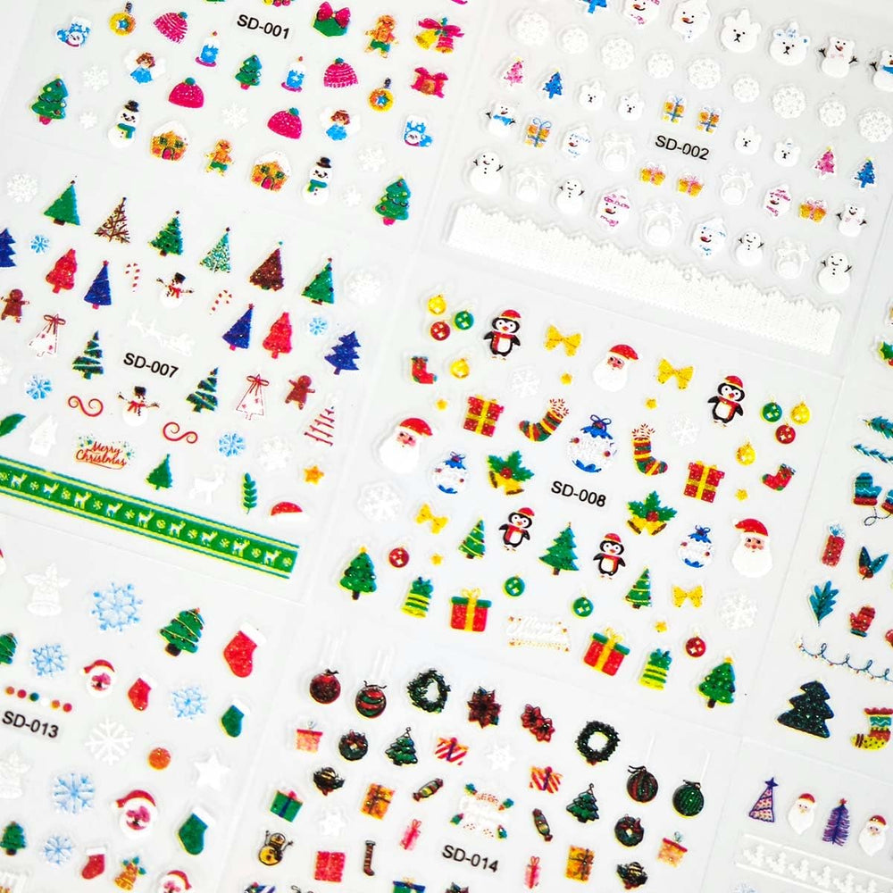 HPYFOI muñeco de nieve adhesivo para uñas, estilo encantador y fácil de aplicar