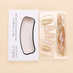 HPYFOI uñas postizas set de 24 piezas para aplicación fácil.