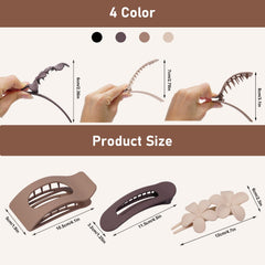 HQ-SITE clips garra plana ofrecen sujeción estable para todo tipo de cabello.