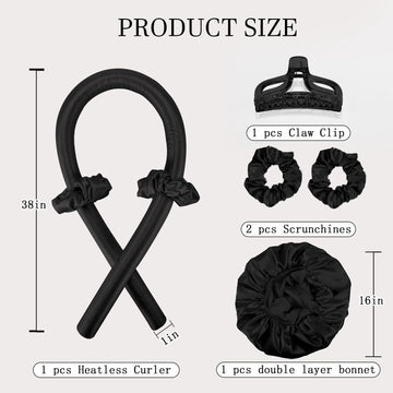 Rulos sin calor de Hroevc para cabello largo con estilo y comodidad
